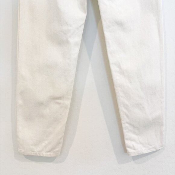 St. John Denim High Rise Straight Leg Signature Jeans Luxury Casual White 10 - Picture 10 of 11